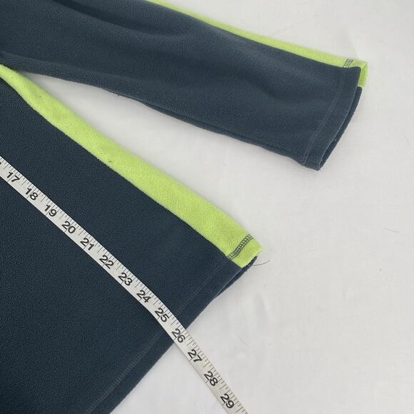 Old Navy 1/2 Zip Pullover Mock Neck Fleece Running Jacket Gray Yellow XL - Picture 9 of 9